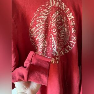 Native American Denim & Supply 1967 Red Hoodie Vintage Ralph Lauren